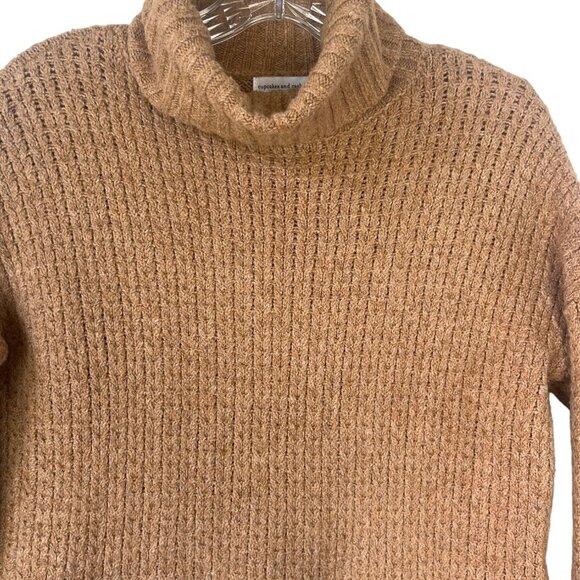 Cupcakes and Cashmere Sweater Turtleneck Womens XS Brown - Picture 3 of 6